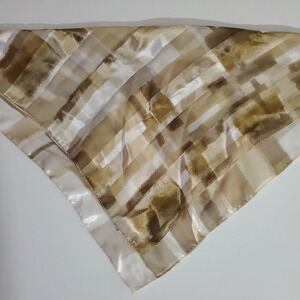 A.W SCARF Korea Natural Minimalist Satin Silk Feel Square 19x19